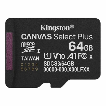 Карта пам`яті MicroSDXC 64GB UHS-I Class 10 Kingston Canvas Select Plus R100MB/s (SDCS3/64GBSP)