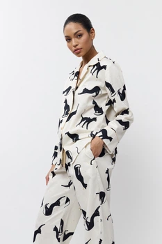 Пижама женская ARUELLE Nyra pajama с брюками S белый
