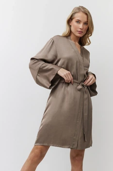 Халат жіночий ARUELLE Mila gown S коричневий