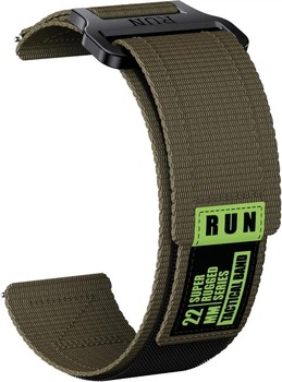 Нейлоновий Ремінець RunFlex (22 мм) Khaki (39539-17)