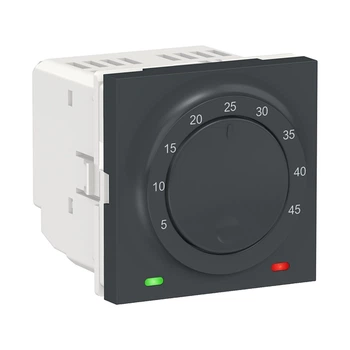 Термостат теплої підлоги Schneider Electric Unica New 10А антрацит NU350354