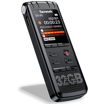Профессиональный цифровой стерео диктофон Savetek GS-R58 с шумоподавлением и голосовой активацией, 32 GB (1298)