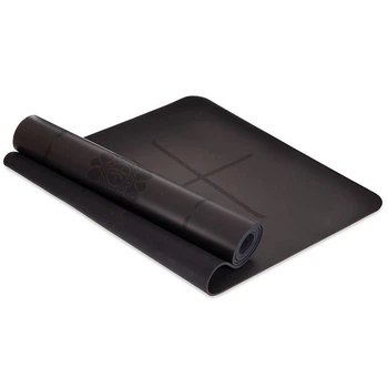 Коврик с разметкой для фитнеса и йоги SP-Sport 8307-5 размер 183x68x0.5см Black