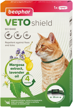 Нашийник Beaphar Bio Collar від бліх, кліщів і комарів для кішок 35 см (10664) (8711231106646)