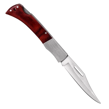 Складной нож туристический с чехлом Stenson WL-2522 19.5см, стойкий до коррозии Красный