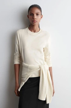 Лонгслів жіночий COS clean cut regular long-sleeved t-shirt 1024907028 M Екрю