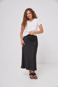 Спідниця мідаксі з шовк сатину Wear me M Чорний (20_25_95_12817)