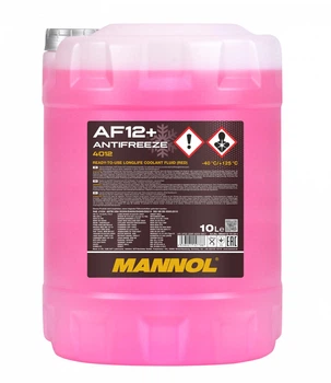 Антифриз MANNOL 4012 Longlife Antifreeze AF12+ -40°C 10л червоний готовий розчин