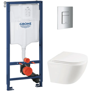 Комплект Grohe Set Унітаз ELLIPSE-0301-T3 + Інсталяція 38536001 + панель 38732000 (38536001ELLIPS03