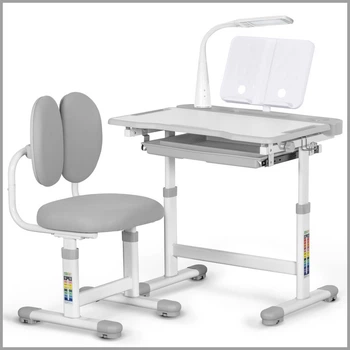 Комплект Evo-kids BD-20 (парта + стул + лампа) Серый (BD-20 G)