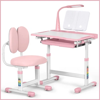 Комплект Evo-kids BD-20 (парта + стілець + лампа) Рожевий (BD-20 PN)