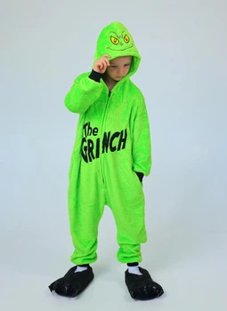 Пижама Детская Кигуруми Слип Для Мальчика My Kigu Костюм Grinch Гринч Похититель Рождества Зеленый 110-120 см. (B2049/2)