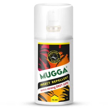 Спрей от комаров и клещей Mugga Strong 50% DEET 75 мл для военных туристов