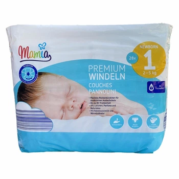 Підгузки Mamia Premium 1 (2-5 кг), 28 шт