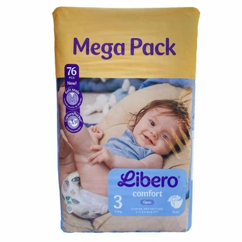 Підгузки Libero Comfort 3 (5-8 кг), 76 шт Mega Pack