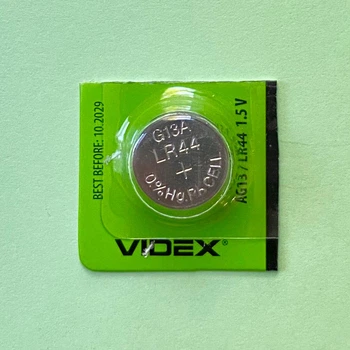 Батарейка 1.5V AG13 VIDEX (V13GA, LR1154, LR44) Alkaline