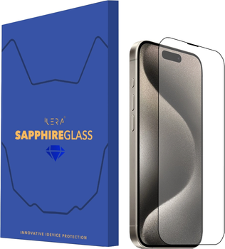 Захисне скло iLera Sapphire Ultra + Glass для Apple iPhone 15 Pro Max Black (iLSPDL+15PrMx)