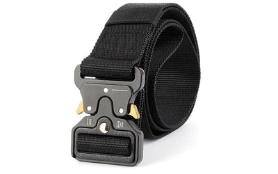 Ремінь (пояс) тактичний SP- Tactical Belt (нейлон, метал. пряжка, р-р-125*3,8см, Чорний) (TY-6841_Чорний)