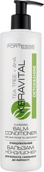Бальзам-кондиціонер з чайним деревом та AHA-кислотами - Fortesse Professional Detox & Shine KeraVital Cleansing Balm-Conditioner 400ml (1433385-25706263)
