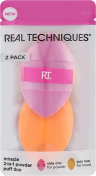 Набір спонжів для макіяжу - Real Techniques Miracle 2-In-1 Powder Puff Duo 2шт (1288005-27062503)
