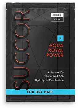 Зволожувальна маска для сухого волосся (пробник) - Succor Aqua Royal Power Mask 10ml (1437949-25728667)