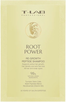 Шампунь для росту волосся з пептидами (пробник) - T-Lab Professional Root Power Re-Growth Peptide Shampoo 15ml (1463721-28929275)