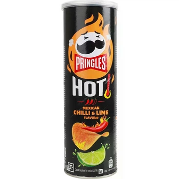 Чипсы PRINGLES Hot Mexican Chilli and Lime Flavour со вкусом лайма и чили 160г