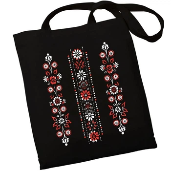 Екошопер BookOpt BK4113 Квіткова вишиванка чорний