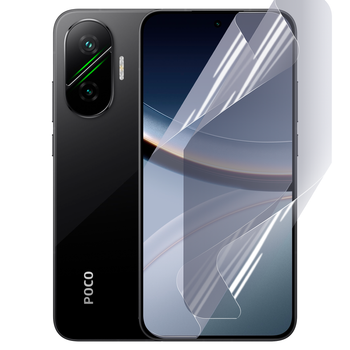 Плёнка гидрогелевая для Xiaomi Poco F7 глянцевая противоударная прозрачная