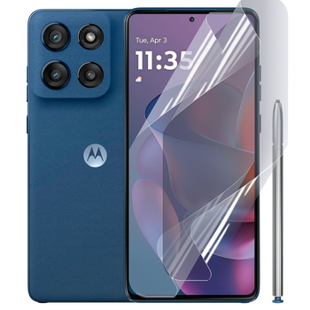 Плёнка гидрогелевая для Motorola Moto Edge 60 Stylus глянцевая противоударная прозрачная