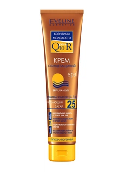 Крем солнцезащитный 4в1 Eveline Cosmetics Коэнзимы молодости Q10+R SPF 25 SPA 125 мл (5901964013578)