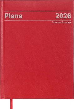 Щоденник датований 2026 Buromax Style із бумвінілу А5 336 сторінок Червоний (BM.21120-05)