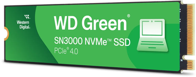 Твердотільний диск M.2 1TB Western Digital WD Green SN3000 NVMe (M.2 2280, PCIe 4.0 x4, 5000 /4200MB/s)