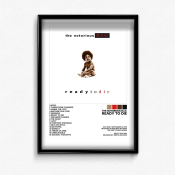 Постер в рамке с альбомом the notorious big ready to die А4