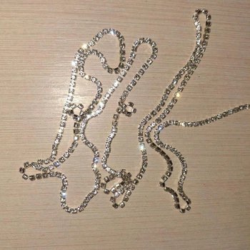 Стразовий ланцюг ss6 crystal довжина 1 м