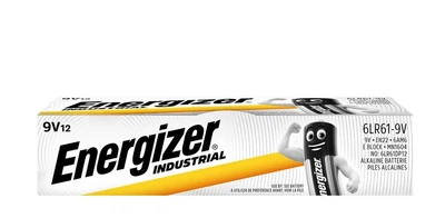 Батарейка щелочная Energizer Industrial 6LR61-9V "Крона" (EN92/9V12), 9V, коробка 12шт