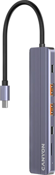 USB-хаб Canyon 6-в-1 4K USB-C DS-17 (CNS-TDS17)