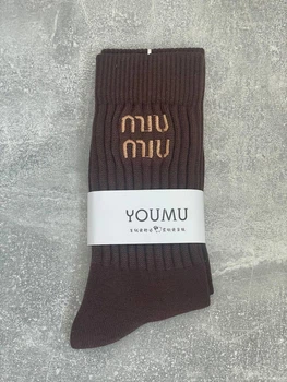 Женские Носки Miu Miu 36-40 размер Коричневый