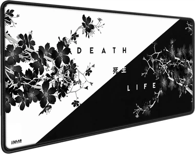 Игровая поверхность (Коврик для мышки) SHLab Сакура Black White SHM-849 (100х50 см) (41190)