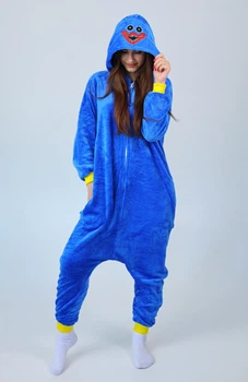 Женская кигуруми пижама взрослая и подростковая Kigurumi Хаги Ваги Poppy Playtime Синий М 155-165 см. (1093)