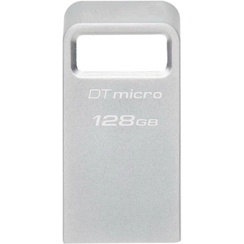 Флешнакопичувач USB3.2 128 GB Kingston DataTraveler Micro (DTMC3G2/128GB) Нержавіюча сталь 31731