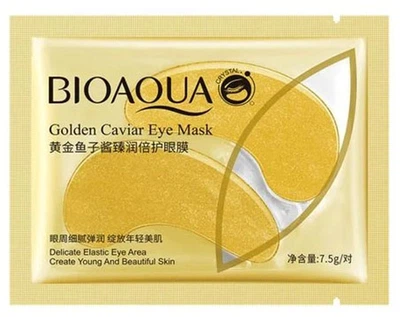 Упаковка Гідрогелевих патчів Bioaqua Golden Caviar Eye Mask із золотою ікрою 7.5 гх5 шт (6975239996100)