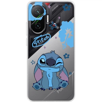 Силиконовый Прозрачный Чехол с Картинкой для Xiaomi Poco F7 Принт (Стич, Stitch) (66581-ysp002)