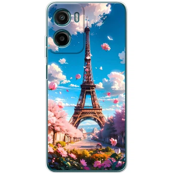Силиконовый Чехол с Картинкой для Motorola G06 Принт (Париж, Эйфелева Башня) (69693-ysm035)