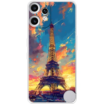 Силиконовый Чехол с Картинкой для Nothing CMF Phone 2 Pro Принт (Париж, Эйфелева Башня) (66620-ysm038)