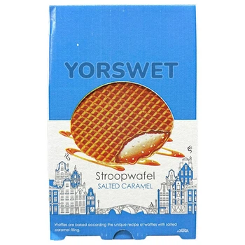Вафлі Saleks Stroopwafel з начинкою солона карамель 990 г (0616)
