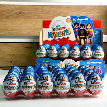Кіндер-сюрприз Kinder Surprise Playmobil DC (з культовими фігурками Playmobil та героїв DC) 480 г 24 шт