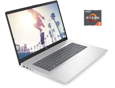 Ноутбук HP 17-cp2033dx / 17.3" (1600x900) TN / AMD Ryzen 3 7320U (4 (8) ядра по 2.4 - 4.1 GHz) / 8 GB DDR5 / 256 GB SSD / AMD Radeon 610M Graphics / WebCam / Win 11 Home б/в