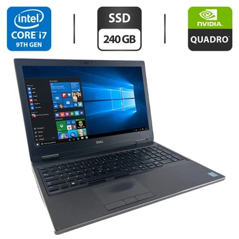 Мобильная рабочая станция Dell Precision 7540 / 15.6" (1920x1080) IPS / Intel Core i7-9750H (6 (12) ядер по 2.6 - 4.5 GHz) / 16 GB DDR4 / 240 GB SSD M.2 / nVidia Quadro T1000, 4 GB GDDR5, 128-bit б/у