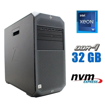 Рабочая станция HP Z4 G4 Workstation Tower / Intel Xeon W-2133 (6 (12) ядер по 3.6 - 3.9 GHz) / 32 GB DDR4 / 512 GB SSD M.2 / no video card / DVD-ROM б/у